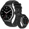 Tensky Smartwatch Uomo Donna 1.3 Rotondo Orologio Chiamata e Risposta Fitness Tracker con Contapassi Cardiofrequenzimetro SpO2 Sonno,100 modalità Sport, Impermeabile IP68 Smart Watch per Android iOS