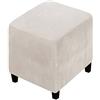 ELYSYSRL Copri Pouf Quadrato/Rettangolare Elasticizzato, Spandex Copertura Dell'Ottomano 50x50/80x80/40 x 40/90x90 Cover Moderna Copri Poggiapiedi Poltrona per Soggiorno, Morbido Lavabile Fodere per Sgabello (