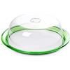 Omada Design Tortiera, Porta Dolci con Vassoio da 25 cm, in Plastica Infrangibile, Made in Italy, Lavabile in Lavastoviglie, Linea Globo, Verde