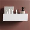 T&B Mensola doccia portaoggetti da 20cm in alluminio bianco opaco | Alta