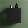T&B Mensola da doccia portaoggetti in alluminio nero opaco 25x25 cm | Flam
