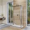 Parama Box doccia 3 lati 90x140x90 cm con porta scorrevole e vetro temperato 6mm trasparente | Ustica