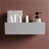 T&B Mensola da bagno in alluminio Grigio con finitura opaca, dimensioni 40 cm | Alta