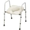 NRS Healthcare NRS M66613 Rialzo per WC Mowbray Lite Regolabile in Larghezza con Struttura di Sostegno Dotata di Base D'Appoggio, Altezza : 40 - 55 cm, Consegnato Smontato