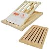 BAKAJI Tagliere Per Pane In Legno Con Raccogli Briciole e Griglia Removibile 39 x 23 cm
