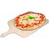 BAKAJI Pala per Pizza da Forno Fornetto Tagliere Legno Multistrato con Manico 49x36cm