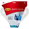 Command Contenitore angolare con strisce impermeabili, 1 contenitore con 4 basi di montaggio e 4 strisce, organizer da bagno per arredamento bagno