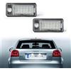 POPMOTORZ Lampada per targa a LED con CanBus, senza errori, compatibile con AU-DI A3 8P S3 8P A4 S4 RS4 B6 8E 8H A5 8F A6/C6 4F A8/S8 4H, 18 2835 SM illuminazione targa auto 2 pezzi
