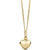 MIORE collana con cuore in oro giallo 14 carati 585 su catena di 45 cm