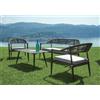 Greenwood Salotto da giardino SET MILANO in Alluminio ANTRACITE Set152G