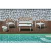 Greenwood Salotto da giardino SET MILANO in Alluminio BIANCO Set152B