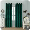 GIRASOLE HOME Coppia Tende Adelaide Morbide Oscuranti Termiche in Velluto 2 Pannelli da 140x200cm con Occhielli, Verde