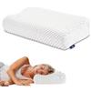 LAMB Cuscino Cervicale per Dormire, Memory Foam Ortopedico, Altezza Regolabile, Antirussamento, Traspirante, Antiacaro, Federa Lavabile, Cuscini Letto Matrimoniale