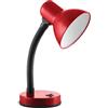 Virone FUPI Lampada Per Scrivania per Lampadina da max.10W E27 (lampadina non inclusa) in Acciaio + Plastica Lunghezza di Cavo ~1m (Rosso)
