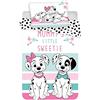 KiGaTex - Biancheria da letto Disney III per bambini, 2 pezzi, 100% cotone, federa 40 x 60 cm e copripiumino 100 x 135 cm, con cerniera