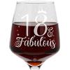 Always Looking Good 18° compleanno regalo per le donne 18 e favoloso bicchiere da vino inciso grande regalo per 18 anni inciso 400 ml bicchiere da vino da donna inciso al laser elegante con stelo 18°