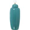 DRW Tibor in ceramica con sfera acrilica in turchese lucido 15x15x45 cm