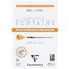 Clairefontaine 976017C - Blocco incollato a 4 lati, fontana extra bianca, 15 fogli di carta acquerello extra bianca, 100% cotone, grana satinata, qualità professionale, 10 x 15 cm, 300 g