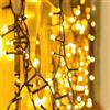Naviluz Ghirlanda di luci a LED solari, illuminazione calda, 3 m + 1 m x 1 m, ideale per decorare esterni e creare ambienti accoglienti.