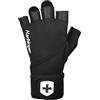 Harbinger Pro Wristwrap 2.0 Guanti da sollevamento pesi- Flessibile, Leggero e Traspirante, Protezione Avanzata, Comfort e Prestazioni, Perfetto per Atleti e Sollevamenti Pesanti.S,Nero