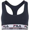 FILA Reggiseno Donna Cotone, Reggiseno Sportivo, Senza Ferretto, Blu, Taglie M