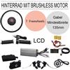 26" 1KW 48V Ebike kit di conversione Ebike bici elettrica Kit posteriore + LCD