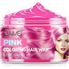 KLLALO Hair Colour Cera, Cera Temporanea per Capelli, gel colorato per capelli Uomo e Donna Lavabile, Crema Acconciatura Temporanea, acconciatura opaca naturale per la festa.Cosplay, Halloween (Rosa)