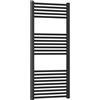 ERCOS Radiatore termoarredo scaldasalviette dritto in acciaio nero opaco H: 1800mm - L: 500mm - I: 450mm - R: 727 Watt