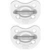 Chicco PhysioForma - Succhietto Gommotto 2-6M Crystal in Silicone, 2 Pezzi