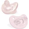 Chicco PhysioForma - Succhietto Gommotto 2-6M Soft in Silicone Rosa, 2 Pezzi