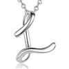 EUDORA Harmony Ball Collana Iniziale Argento Sterling 925 26 Lettere dell'Alfabeto Ciondolo Personalizzato Nome Gioielli Collane Regali per Donne Ragazze Festa della Mamma, Catena 45 cm