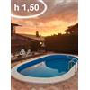 Piscina Adriatika Ovale 11,00 x 5,00 m - altezza 150 cm - 70 mc