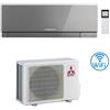 Mitsubishi Climatizzatore Condizionatore Mitsubishi Kirigamine Zen Wifi Argento MSZ-EF42VGKS 15000 BTU INVERTER classe A++ /A++ NOVITÁ