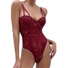Rongseng Body Donna Sexy Bodysuit in Pizzo Floreale Spaghetti Strap Top Senza Maniche a Rete Trasparente Jumpsuit Aderente Un Pezzo Tuta Basic Cami Camicie Going Out Leotard Top