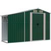 vidaXL Capanno da Giardino Verde 277x93x179 cm in Acciaio Zincato