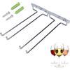 HERCHR Portabicchieri Supporto,Porta Bicchieri da Vino,Porta Calici da Parete,Portabottiglie da Parete,Portabicchieri Salvaspazio Doppia Fila Ospitare 6 Tazze Dispensa Cucina