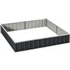 Outsunny Aiuola Rialzata, Modulabile r Senza Fondo in Acciaio Zincato, 258x90x30 cm, Grigio Scuro|Aosom