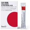 HCS Srl FaceD Pure Drink Collagen & Hyaluronic Acid - Integratore per il benessere della pelle - 30 stick pronti da bere