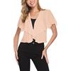 Gyabnw Coprispalle Donna Elegante Cardigan Casual Estivo Corto Donna in Chiffon Traspirante Cardigan a Manica Corta in Pizzo Bolero Leggero Shrug Bianco, S