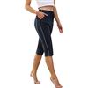 Gyabnw Pantaloni sportivi da donna, lunghezza al ginocchio, pantaloni sportivi, pantaloni da jogging, casual, per allenamento, yoga, fitness, 821-blu navy, M