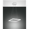 FABAS LUCE Bard sospensione LED 39w luce calda quadrata dimmerabile bianco