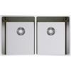 CM PRONTA CONSEGNA - SPEDIZIONE IMMEDIATA Lavello da Incasso 2 Vasche 745 x 440 mm Filotop Slim Acciaio Inox Satinato IN-TECH CM 017317.X0.01.2098
