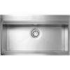 CM PRONTA CONSEGNA - SPEDIZIONE IMMEDIATA Lavello da Incasso 1 Vasca 86 x 50 cm Slim Acciaio Inox Satinato con Fascia Miscelatore SUPERIOR CM 015553.X2.01.2033 015553RCSSP