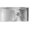 CM PRONTA CONSEGNA - SPEDIZIONE IMMEDIATA Lavello da Incasso 1 Vasca con Gocciolatoio 100 x 50 cm Slim Acciaio Inox Satinato Vasca a Destra SPACE CM 012866.D2.01.2033 012866DCSSP