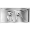 CM PRONTA CONSEGNA - SPEDIZIONE IMMEDIATA Lavello da Incasso 1 Vasca e Vaschetta con Gocciolatoio 100 x 50 cm Slim Acciaio Inox Satinato Vasche a Destra SPACE CM 012865.D2.01.2033 012865DCSSP