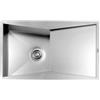 CM PRONTA CONSEGNA - SPEDIZIONE IMMEDIATA Lavello da Incasso 1 Vasca con Gocciolatoio Reversibile 86 x 52 cm Slim Acciaio Inox Satinato 2 Fori SPACE REVERS CM 012863.X2.01.2033 012863RCSSP