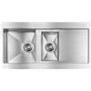 CM PRONTA CONSEGNA - SPEDIZIONE IMMEDIATA Lavello da Incasso 1 Vasca e Vaschetta con Gocciolatoio Reversibile 100 x 52 cm Slim Acciaio Inox Satinato 2 Fori REVERS CM 012985.X2.01.2033 012985RCSSP