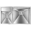 CM PRONTA CONSEGNA - SPEDIZIONE IMMEDIATA Lavello da Incasso 2 Vasche 86 x 50 cm Slim Vasca Grande a Destra Acciaio Inox Satinato ARIEL CM 012914.D2.01.2033 012914DCSSP
