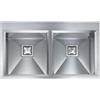 CM PRONTA CONSEGNA - SPEDIZIONE IMMEDIATA Lavello da Incasso 2 Vasche 87,5 x 50 cm Slim Acciaio Inox Satinato con Fascia Miscelatore GLAMOUR MIX CM 012825.X3.01.2033 012825XCSSP