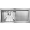 CM PRONTA CONSEGNA - SPEDIZIONE IMMEDIATA Lavello da Incasso 1 Vasca a Sinistra con Gocciolatoio 100 x 50 cm Slim Acciaio Inox Satinato con Fascia Miscelatore GLAMOUR MIX CM 012846.S2.01.2033 012846SCSSP
